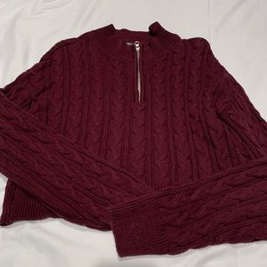 Quarter zip knit
